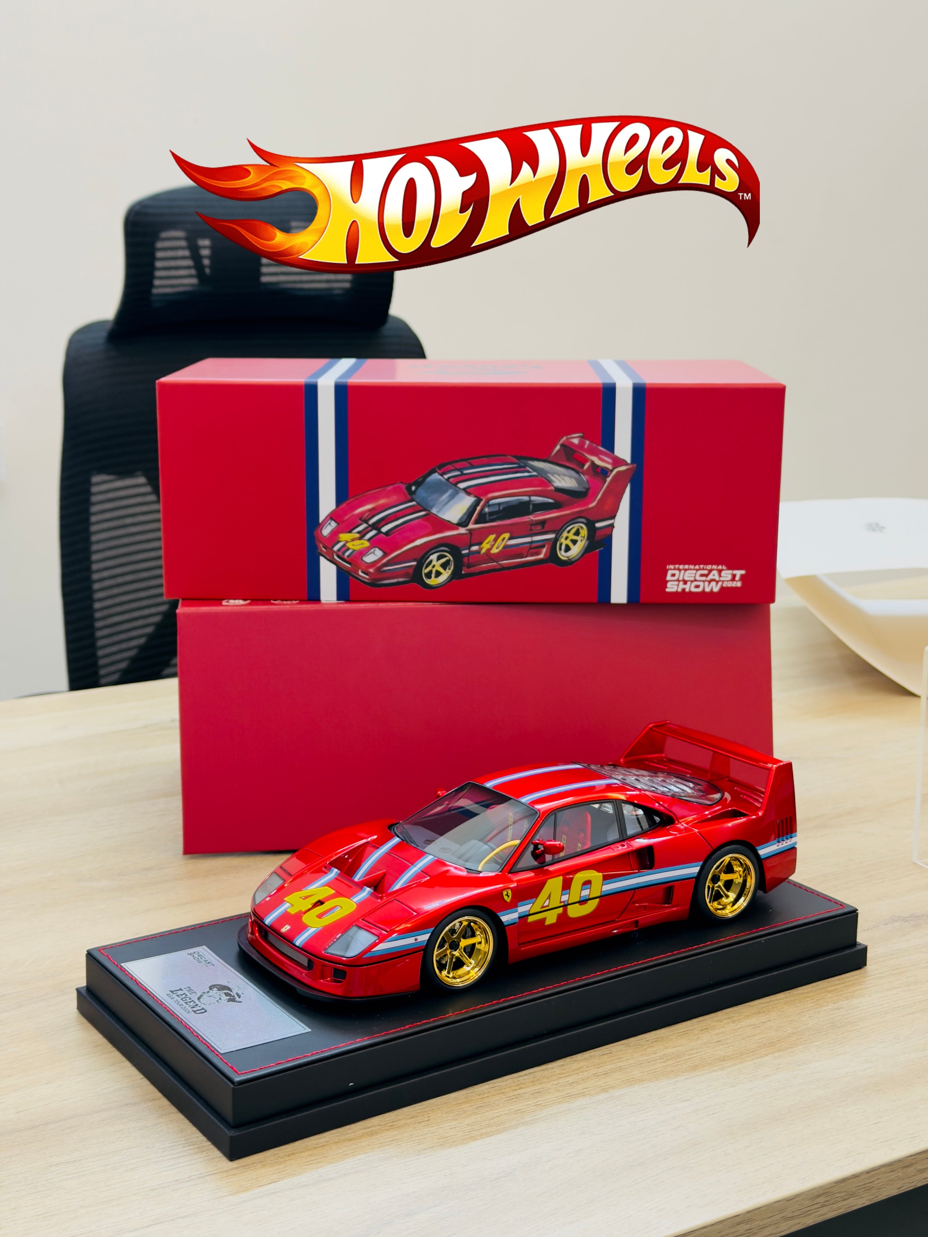 *PRE-ORDER* International Diecast Show The legend Asia Tour Ferrari F40 Resin (Limited to 100) 2026, 1:18 Scale (Red)