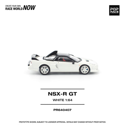 Premium scale diecast model car  – *PRE-ORDER* Honda NSX-R GT, 1:64 Scale (White) Collectible