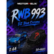 Porsche RWB with Display Engine DZ P, 1:64 Scale (Blue Chrome)