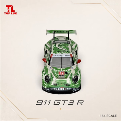 *PRE-ORDER* Porsche 911 GT3 R #77 Livery Jungle Camo, 1:64 Scale (Green)