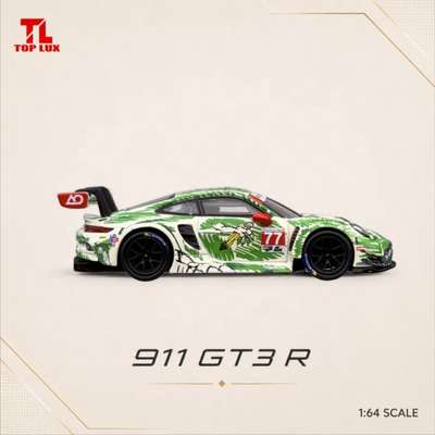 *PRE-ORDER* Porsche 911 GT3 R #77 Livery Jungle Camo, 1:64 Scale (Green)