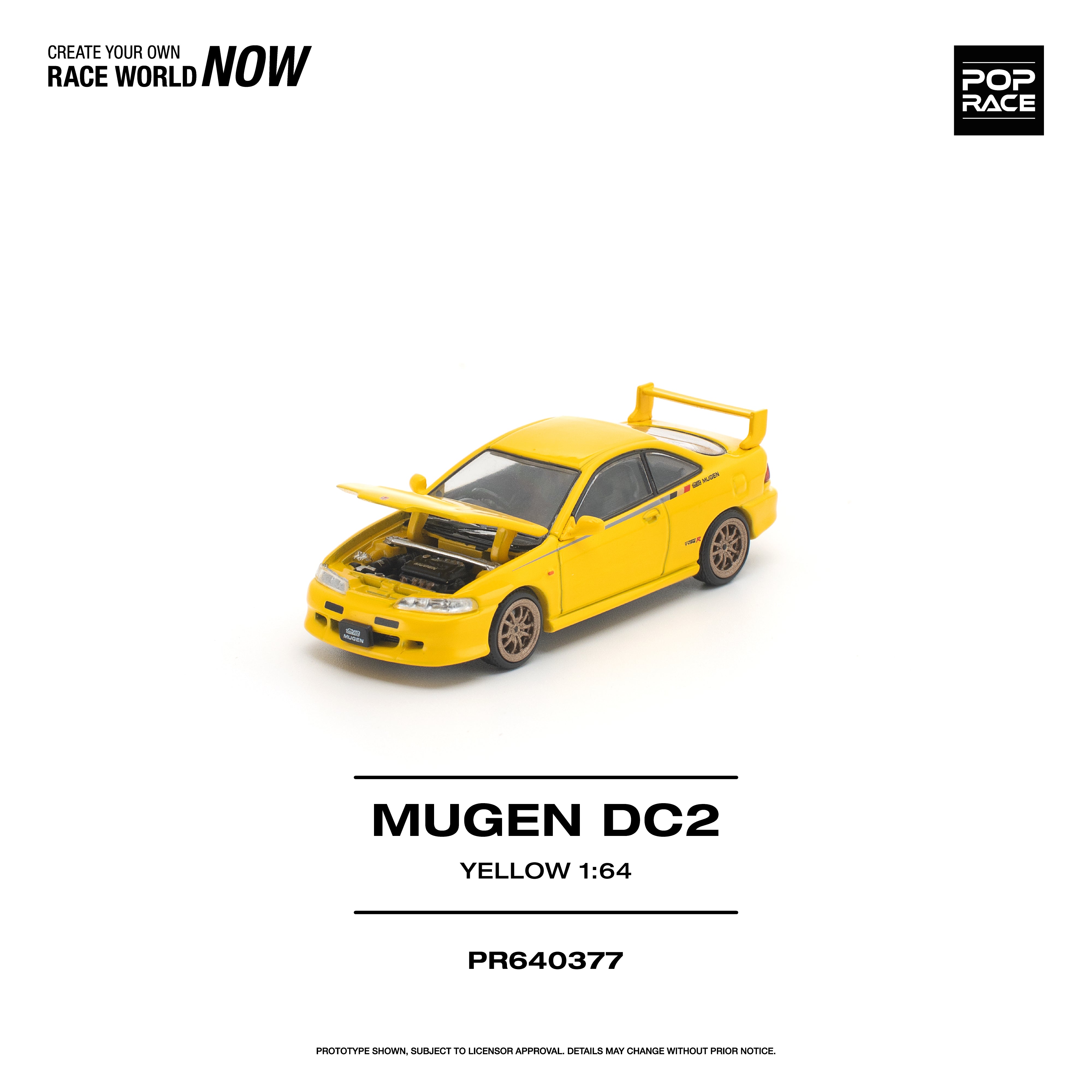*PRE-ORDER* Nissan Mugen DC2 Yellow, 1:64 Scale