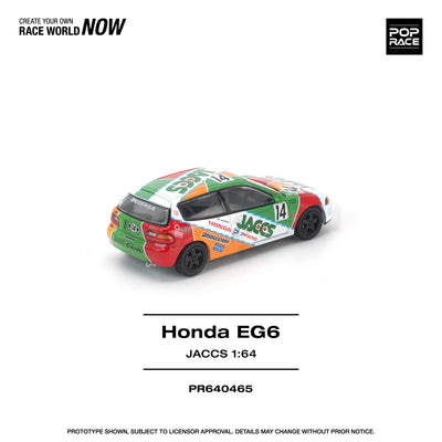 Premium scale diecast model car  – *PRE-ORDER* Honda Civc (EG6) Jaccs, 1:64 Scale Collectible
