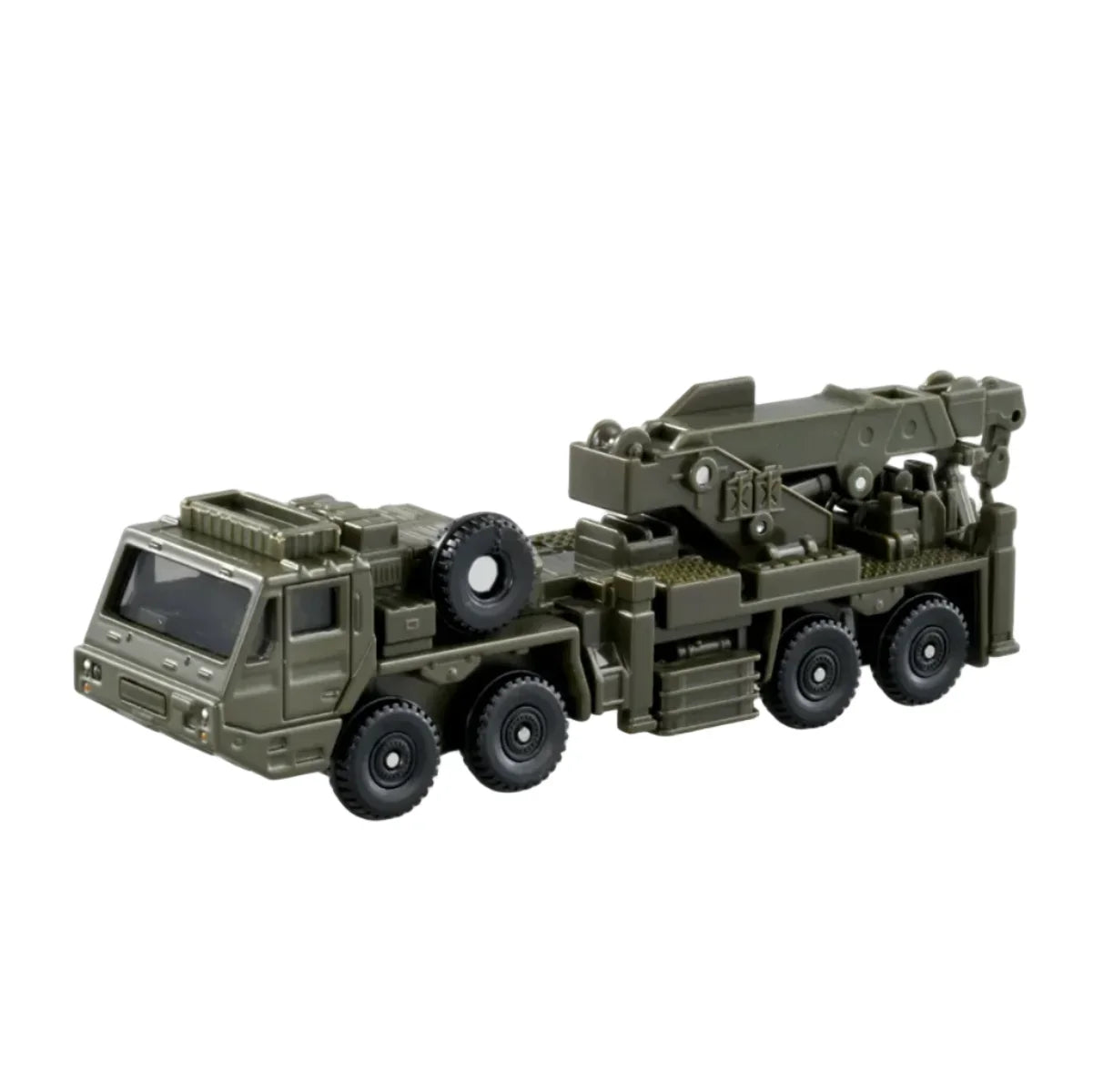 Premium scale diecast model car  – Tomica Long No.141 JGSDF Heavy Wheeled Recovery Vehicle, 1:89 Scale (Military Green) Collectible