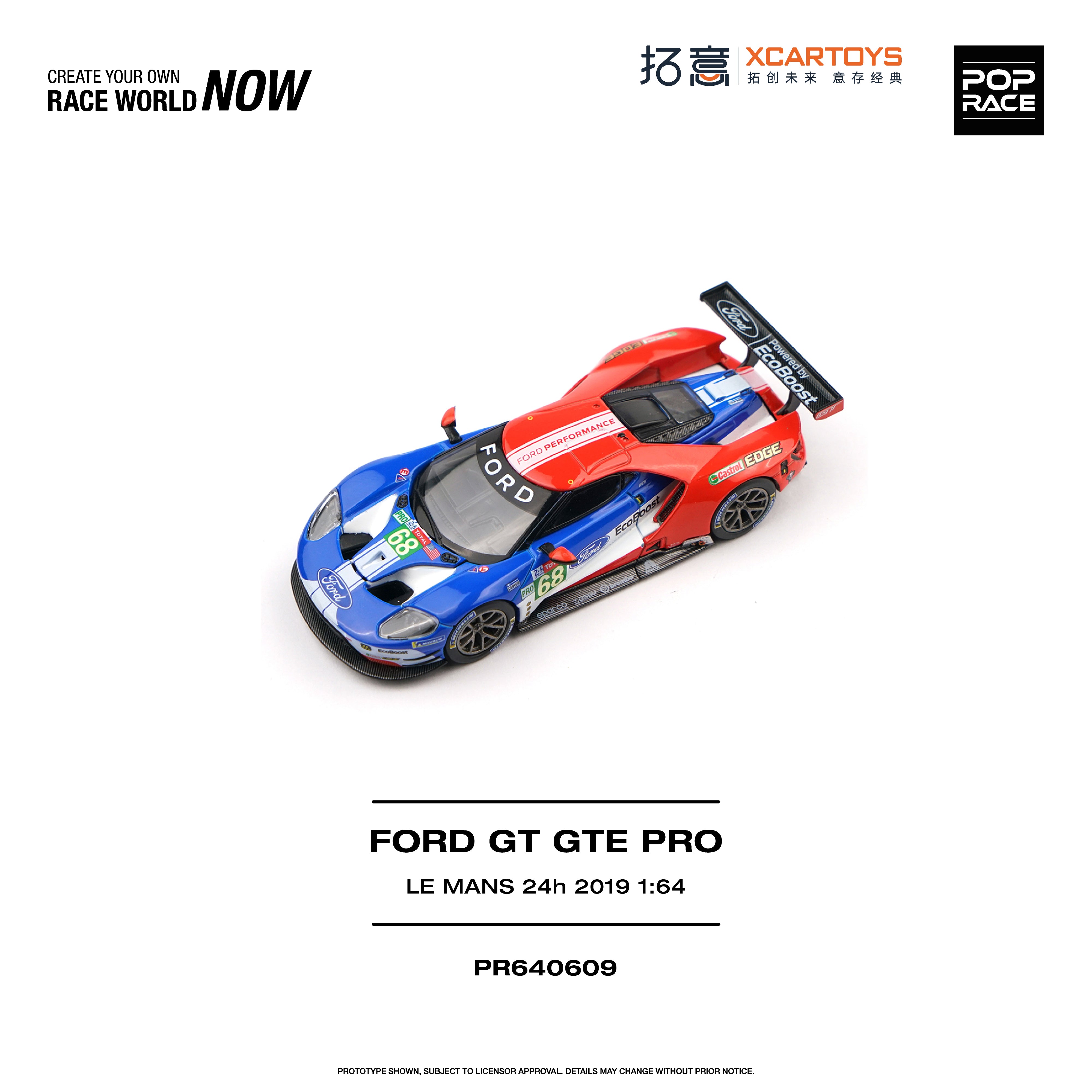 *PRE-ORDER* Ford GT GTE Pro Le Mans 24H 2019, 1:64 Scale