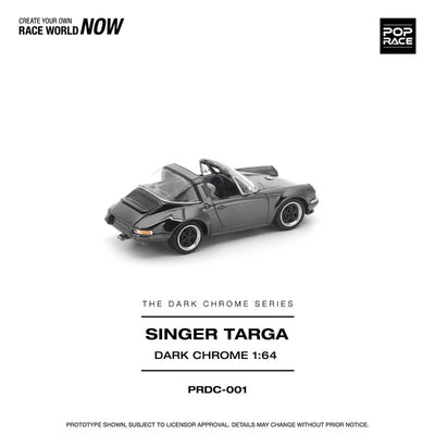 Porsche Singer Targa, 1:64 Scale (Dark Chrome Edition)
