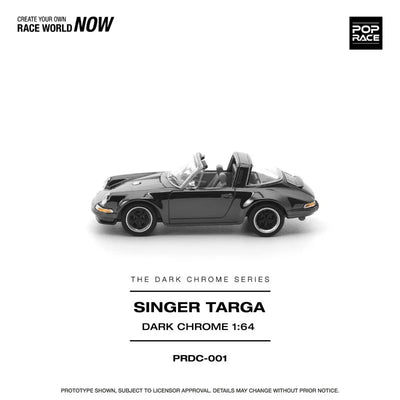 Porsche Singer Targa, 1:64 Scale (Dark Chrome Edition)