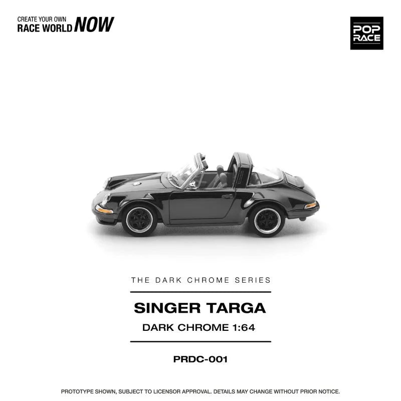 Porsche Singer Targa, 1:64 Scale (Dark Chrome Edition)