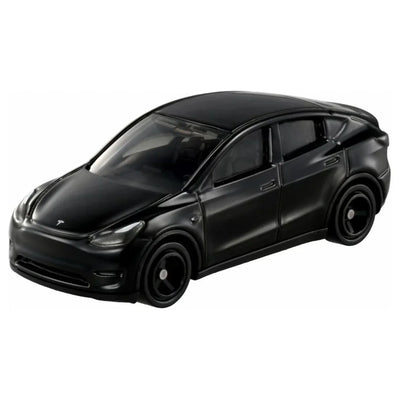 Premium scale diecast model car  – Tomica No.28 Tesla Model Y, 1:63 Scale (Black) Collectible
