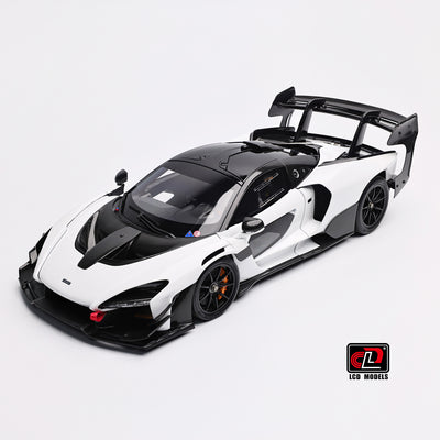 Premium scale diecast model car  – McLaren Senna GTR, 1:18 Scale (White) Collectible