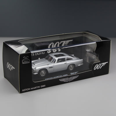 Premium scale diecast model car  – James Bond 007 Aston Martin DB5, 1:43 Scale (Silver) Collectible