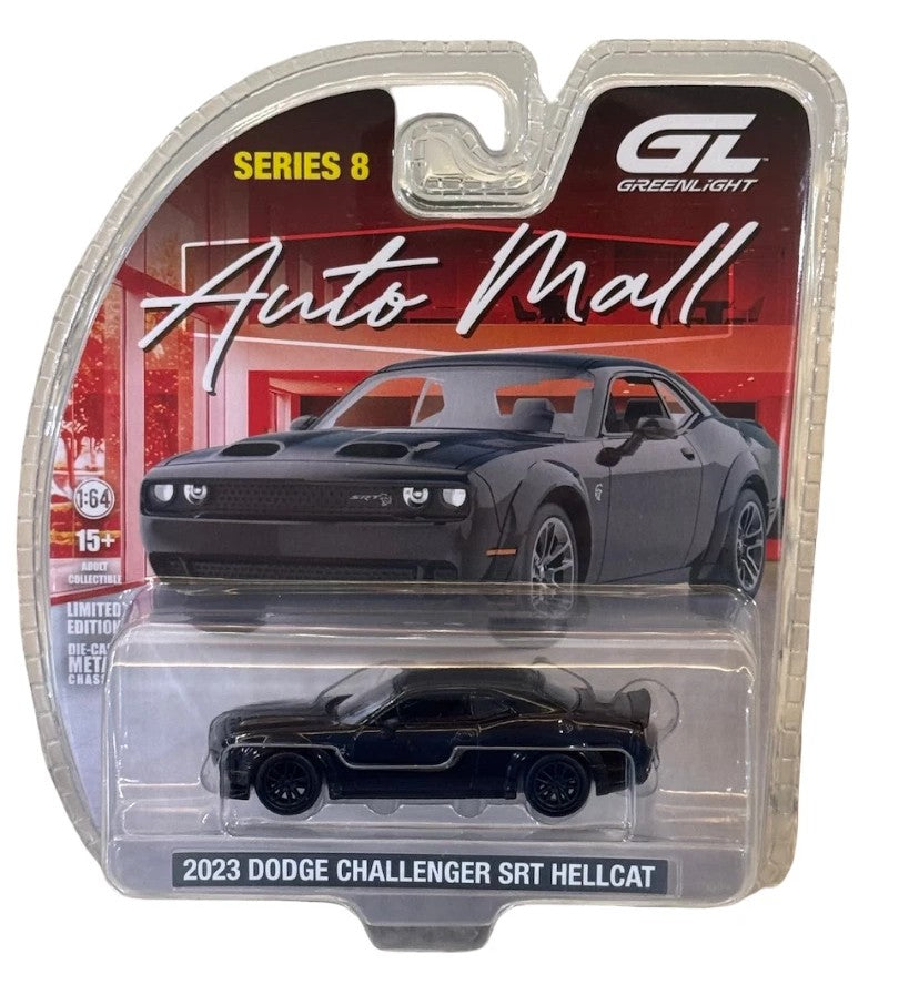 *PRE-ORDER* Auto Mall Series 8 - 2023 Challenger SRT Hellcat Widebody, 1:64 Scale (Black)
