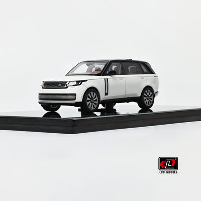 Premium scale diecast model car  – Land Rover Range Rover SV SERENITY, 1:43 Scale (White with Black Roof) Collectible
