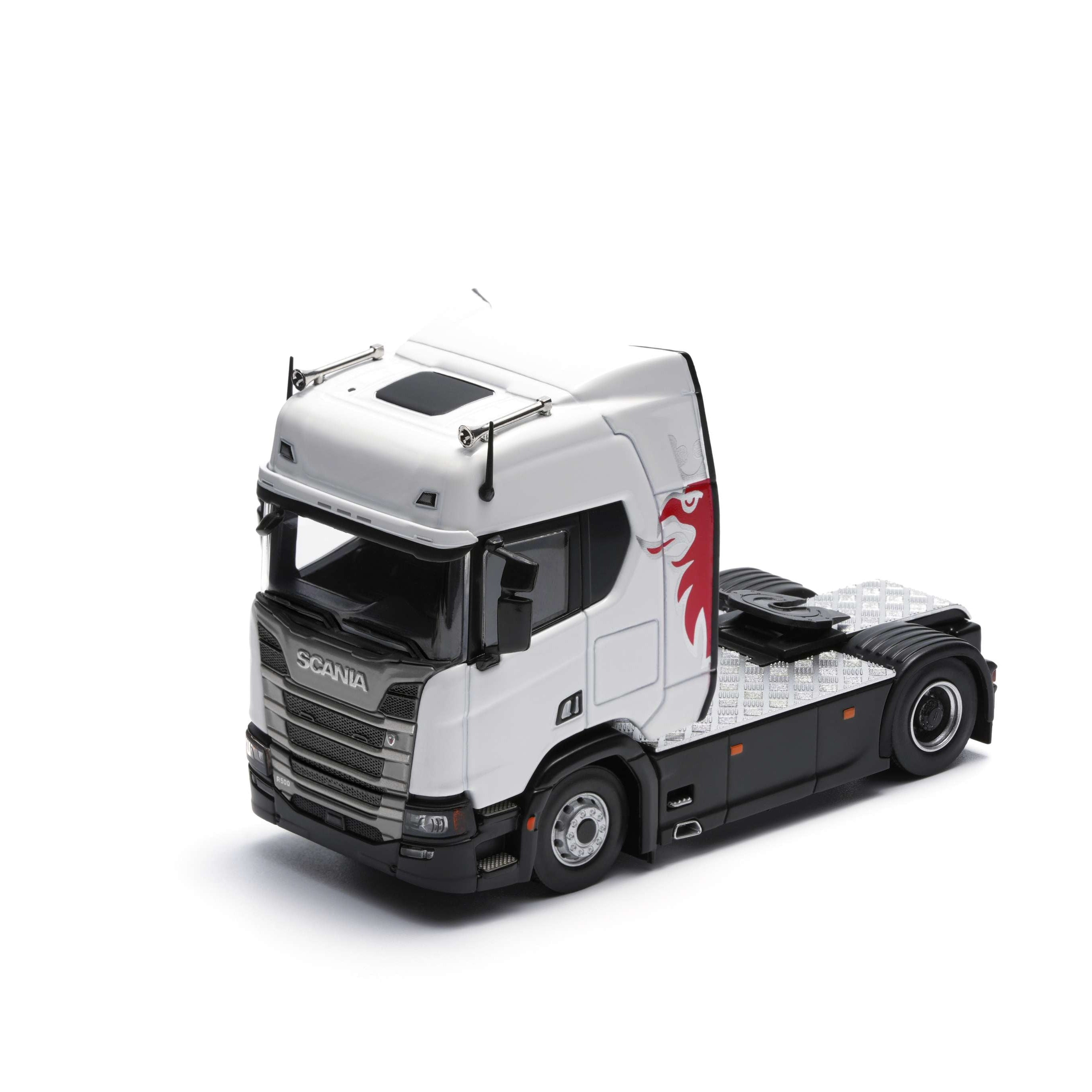 Premium scale diecast model car  – Scania R500, 1:64 Scale (White) Collectible