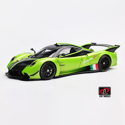 Premium scale diecast model car  – Pagani Huayra R, 1:18 Scale (Green) Collectible