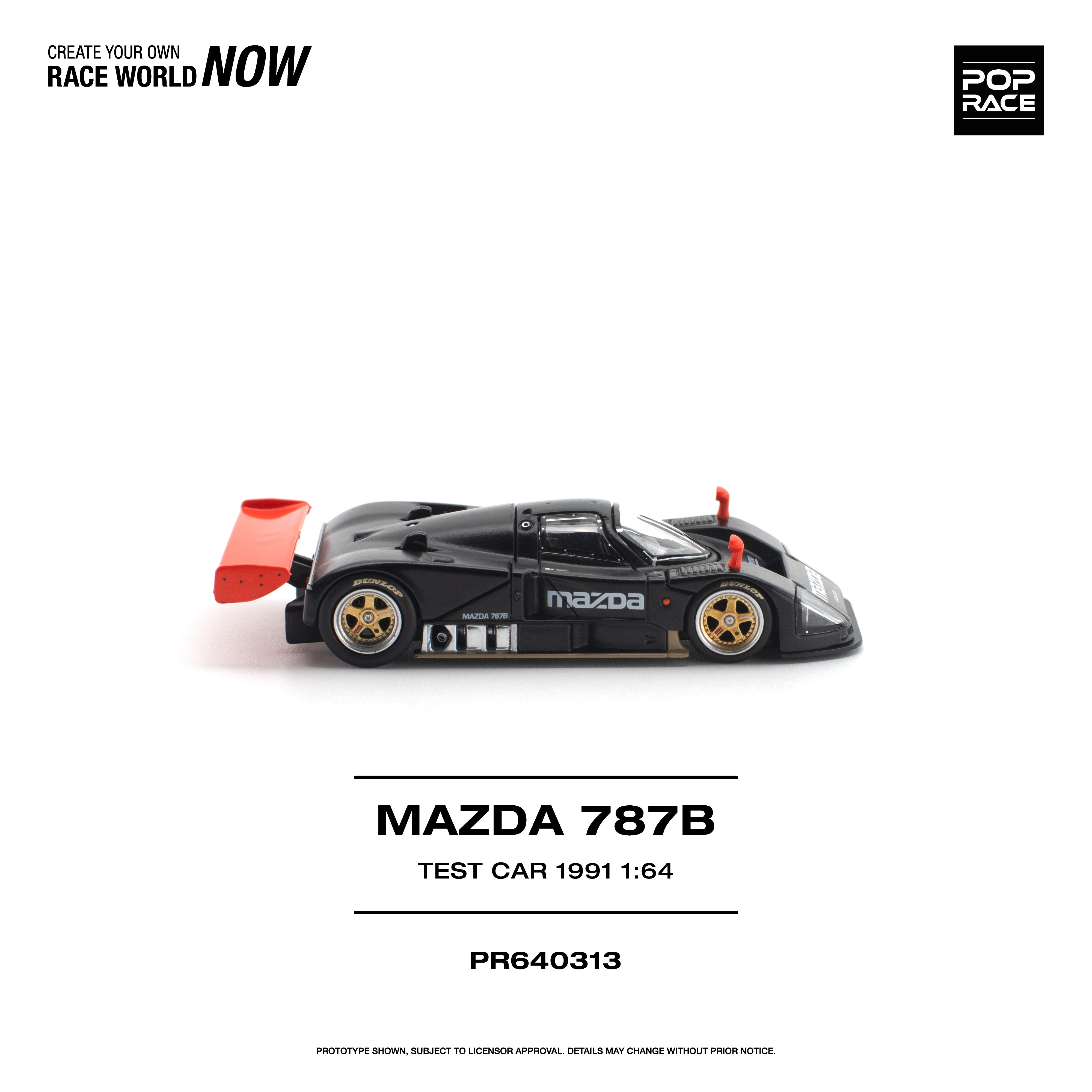 Premium scale diecast model car  – *PRE-ORDER* Mazda 787B 1991 Test Car, 1:64 Scale Collectible