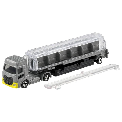 Premium scale diecast model car  – Tomica Long No.136 UD Truck Quon Tank Lorry, 1:89 Scale (Silver) Collectible
