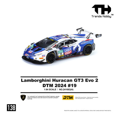 *PRE-ORDER* Lamborghini Huracan GT3 EVO2 - DTM 2024 No.19, 1:64 Scale