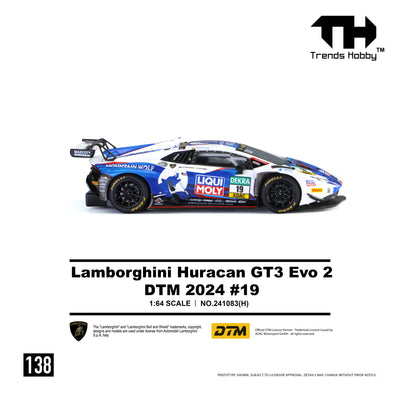 *PRE-ORDER* Lamborghini Huracan GT3 EVO2 - DTM 2024 No.19, 1:64 Scale