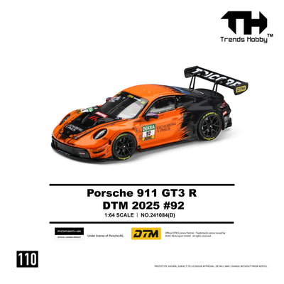 *PRE-ORDER* Porsche 911 GT3 R - DTM 2025 No.92, 1:64 Scale
