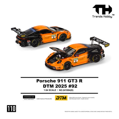 *PRE-ORDER* Porsche 911 GT3 R - DTM 2025 No.92, 1:64 Scale