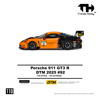 *PRE-ORDER* Porsche 911 GT3 R - DTM 2025 No.92, 1:64 Scale