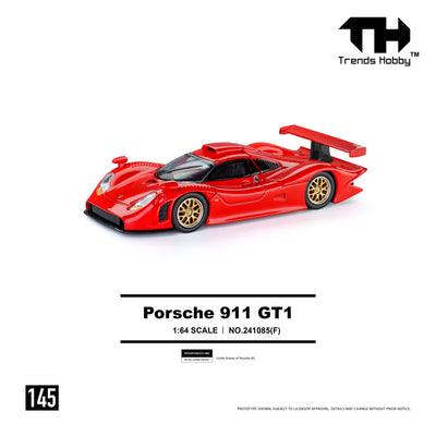 *PRE-ORDER* Porsche 911 GT1 199, 1:64 Scale (Red)