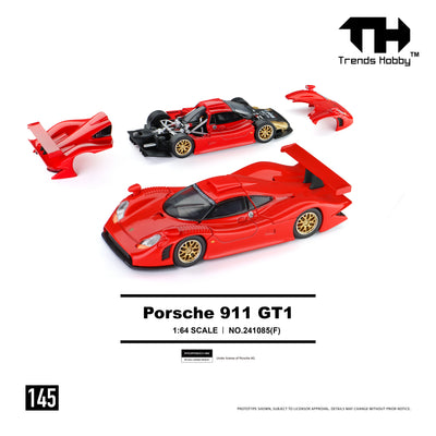*PRE-ORDER* Porsche 911 GT1 199, 1:64 Scale (Red)