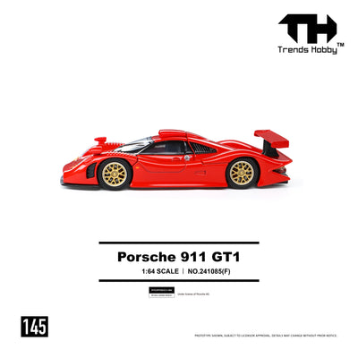 *PRE-ORDER* Porsche 911 GT1 199, 1:64 Scale (Red)