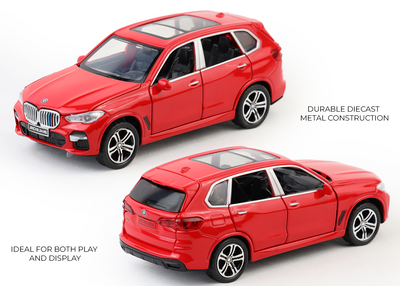 BMW X5 - Light, Sound with Openable Doors, 1:32 Scale (Red)