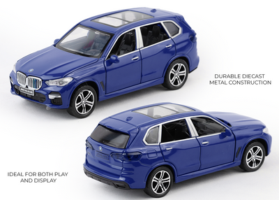BMW X5 - Light, Sound with Openable Doors, 1:32 Scale (Blue)