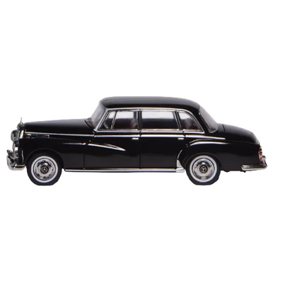 Premium scale diecast model car  – Mercedes-Benz 300D 1959, 1:64 Scale (Black) Collectible