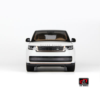 Premium scale diecast model car  – Land Rover Range Rover SV SERENITY 2022, 1:18 Scale (White with Black Roof) Collectible