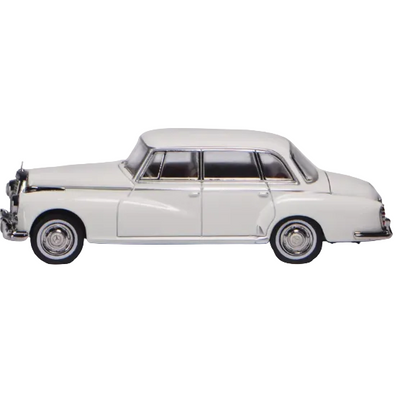 Premium scale diecast model car  – Mercedes-Benz 300D 1959, 1:64 Scale (White) Collectible