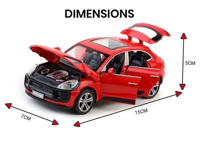 Porsche Macan - Light, Sound with Openable Doors, 1:32 Scale (Red)