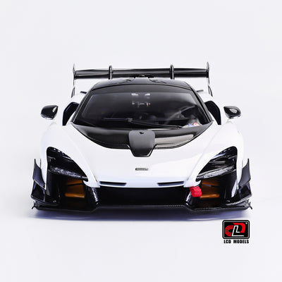 Premium scale diecast model car  – McLaren Senna GTR, 1:18 Scale (White) Collectible