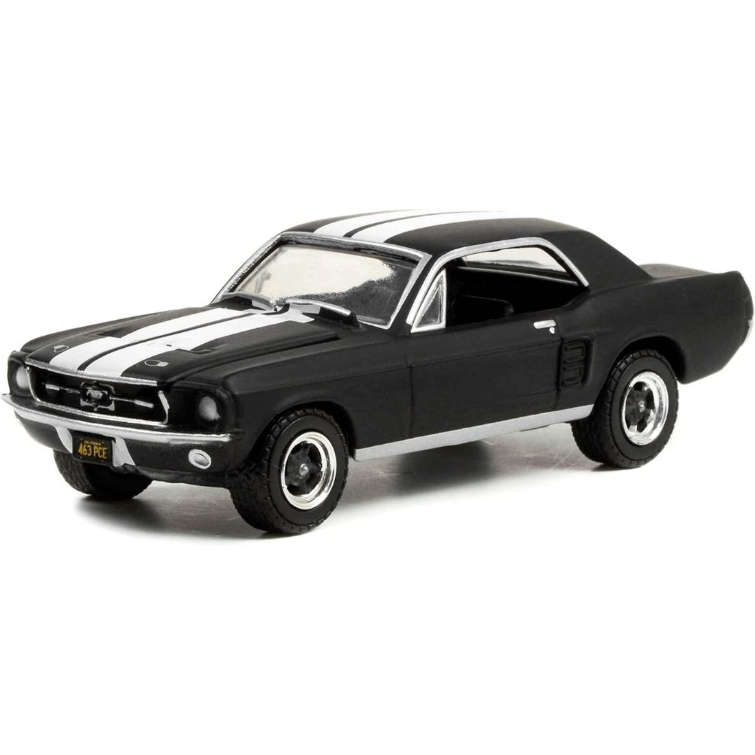 *PRE-ORDER* Hollywood Series 35 - Creed II (2018) - Adonis Creed's 1967 Ford Mustang Coupe  - Black with White Stripes Solid Pack, 1:64 Scale