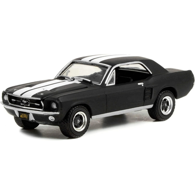 *PRE-ORDER* Hollywood Series 35 - Creed II (2018) - Adonis Creed's 1967 Ford Mustang Coupe  - Black with White Stripes Solid Pack, 1:64 Scale