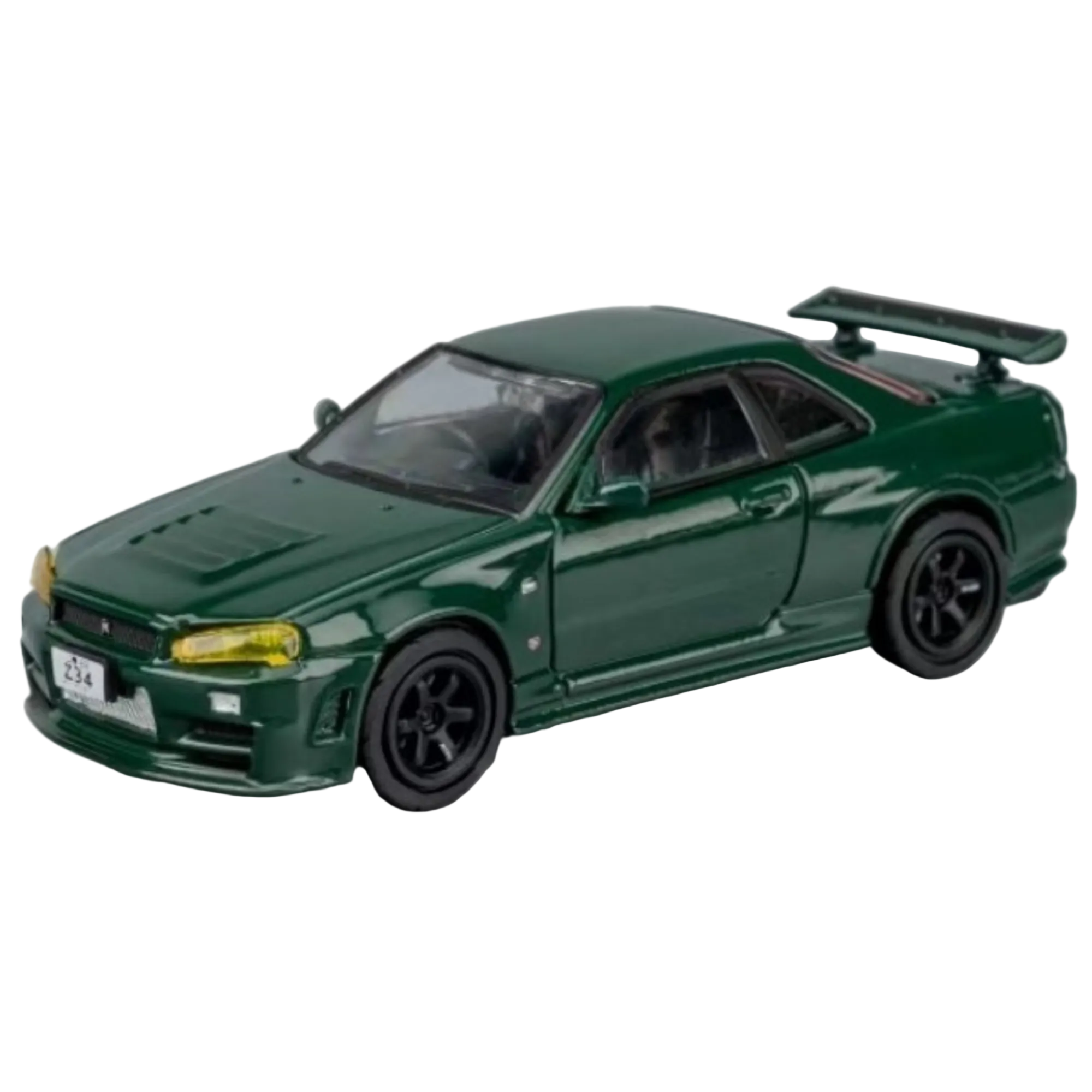 Premium scale diecast model car  – Nismo GT-R Z UNE (R34) RHD, 1:64 Scale (Green) Collectible
