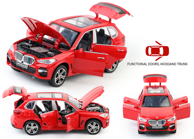 BMW X5 - Light, Sound with Openable Doors, 1:32 Scale (Red)