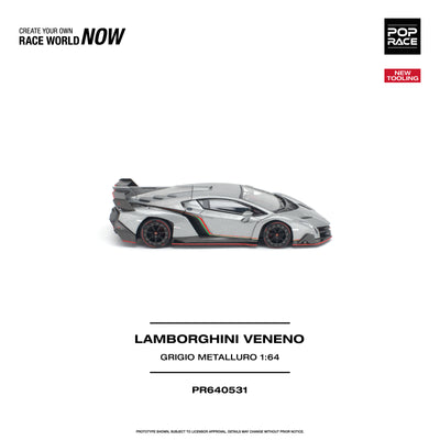 *PRE-ORDER* Lamborghini Veneno Grigio Metalluro, 1:64 Scale
