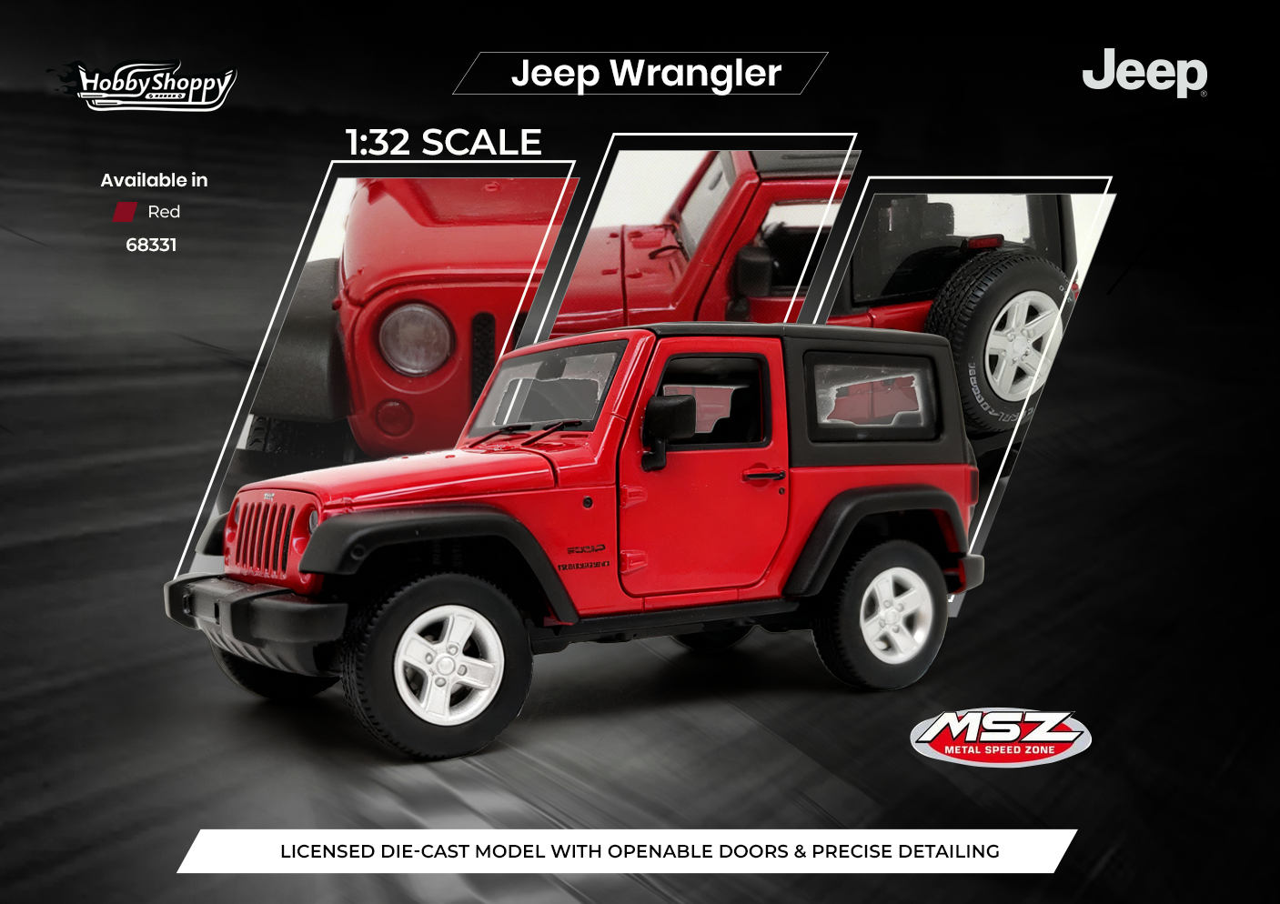 Jeep Wrangler, 1:32 Scale