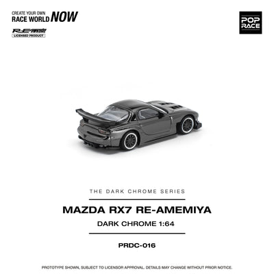 *PRE-ORDER* Mazda RX-7 Re-Amemiya, 1:64 Scale (Dark Chrome)