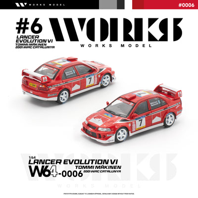 *PRE-ORDER* Mitsubishi Lancer Evolution Vi Tommi Makinen 2001 WRC Catalunya, 1:64 Scale