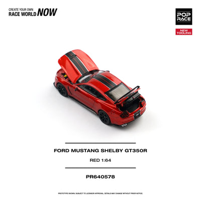 *PRE-ORDER* Ford Mustang Shelby GT350R Race, 1:64 Scale (Red)