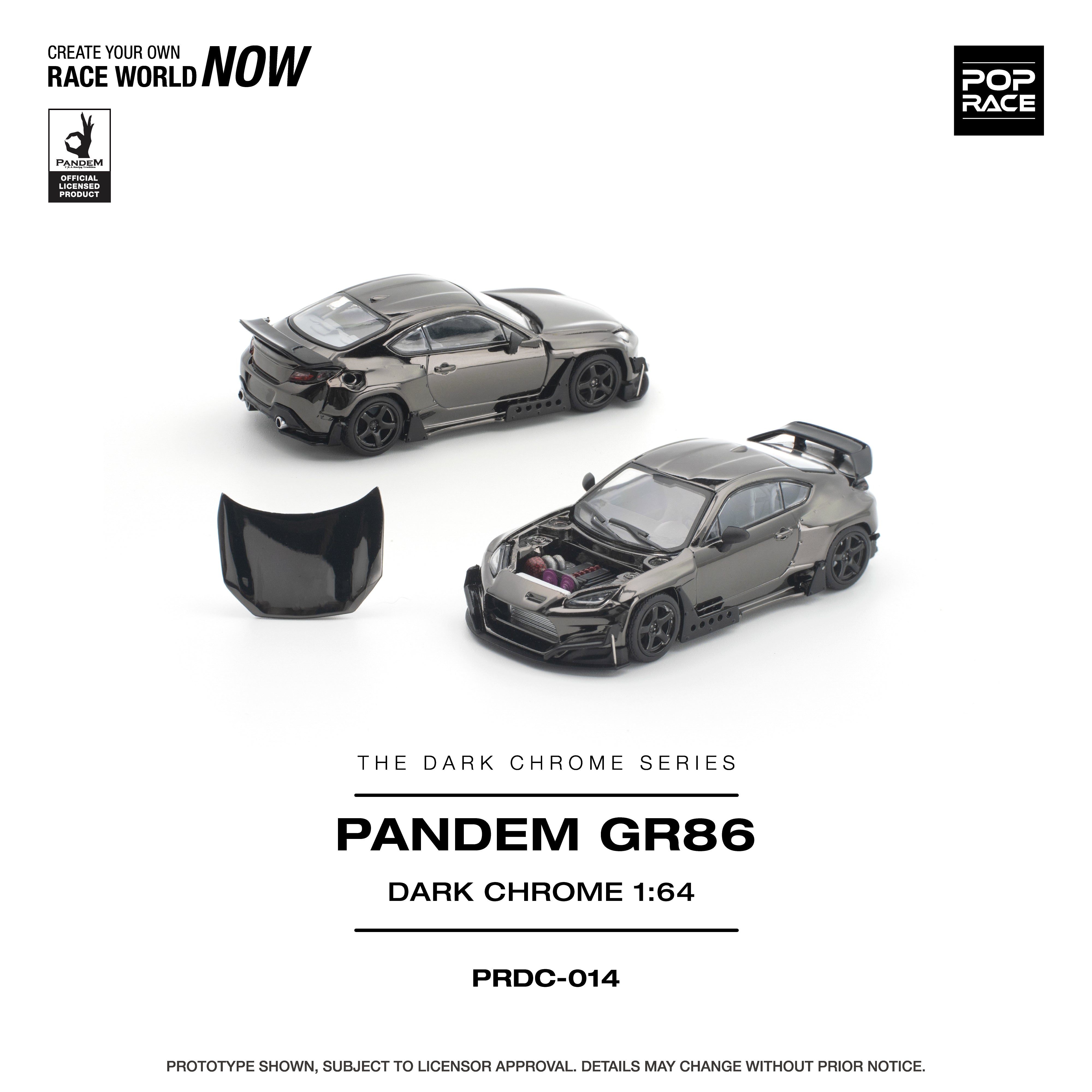 *PRE-ORDER* Pandem GR 86 Dark Chrome, 1:64 Scale
