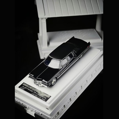 Premium scale diecast model car  – *HEC 2026* Cadillac Fleetwood 75, 1:64 Scale (Black) Collectible