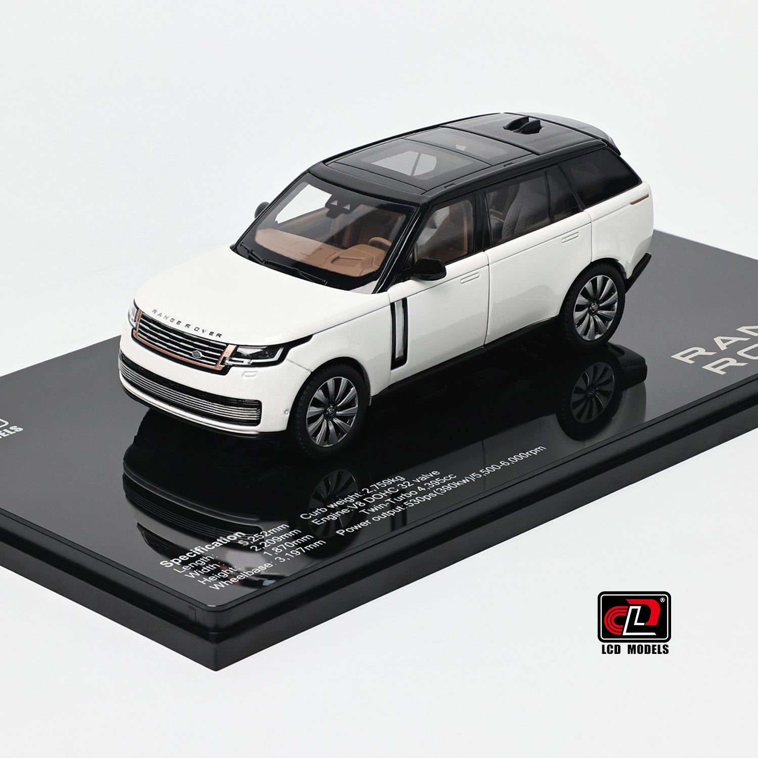 Land Rover Range Rover SV SERENITY, 1:43 Scale (White with Black