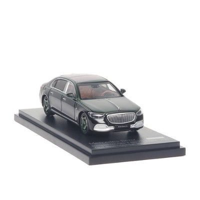 Premium scale diecast model car  – Mercedes-Benz Maybach S 680 V12 Edition - 2025, 1:64 Scale (Olive Metallic / Obsidian Black) Collectible