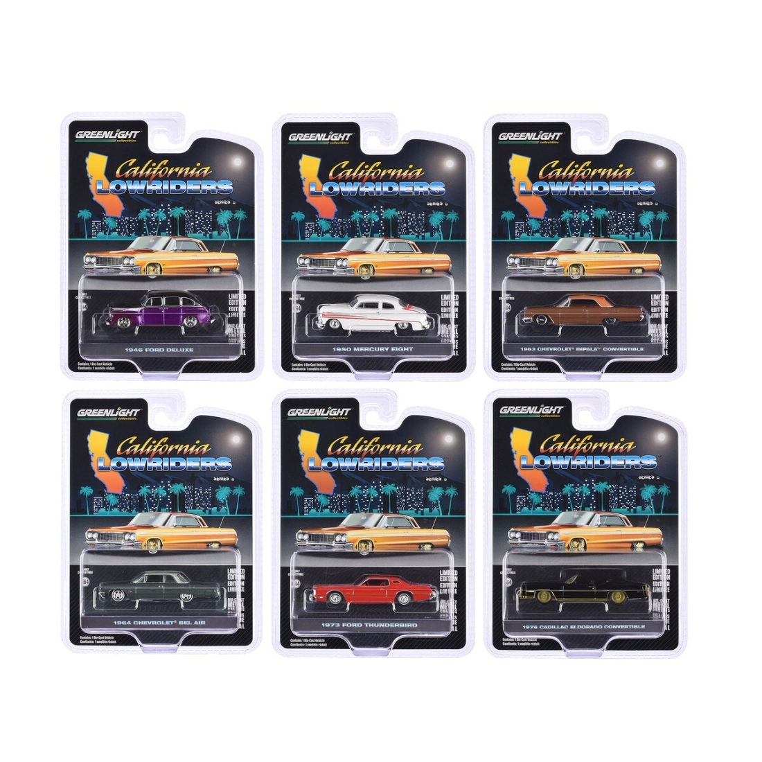*PRE-ORDER* California Lowriders Series 7 (6 pack assortment), 1:64 Scale